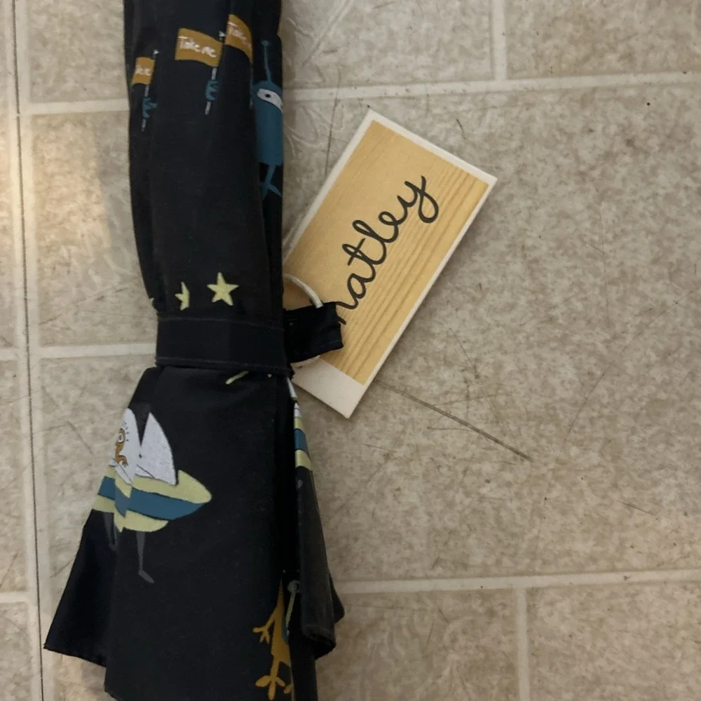 Rare Hatley Child Umbrella Whimsical Alien Cartoon Print‎